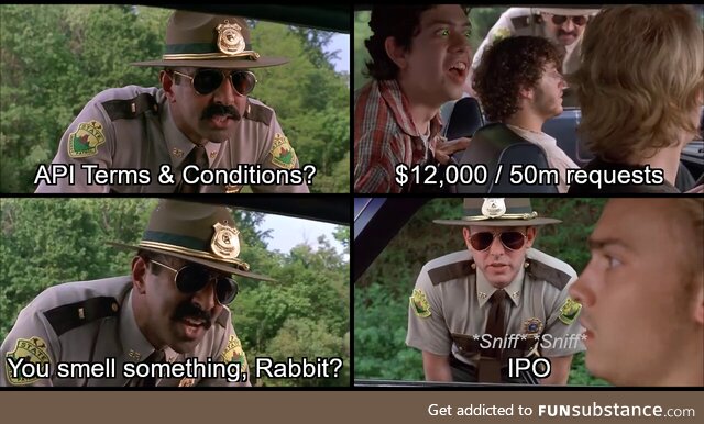 () API charges ... You smell something, Rabbit?