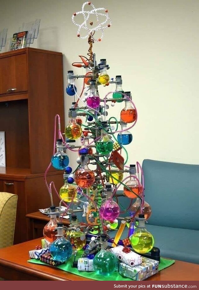 Experiments in our biotech lab mean we must come into the office so we decorated with a