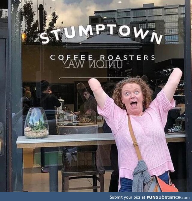 Lady has a great sense of humor