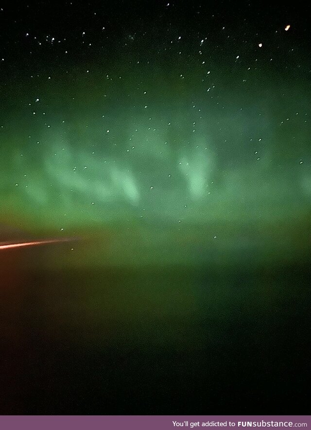 Northern Lights From an Airplane