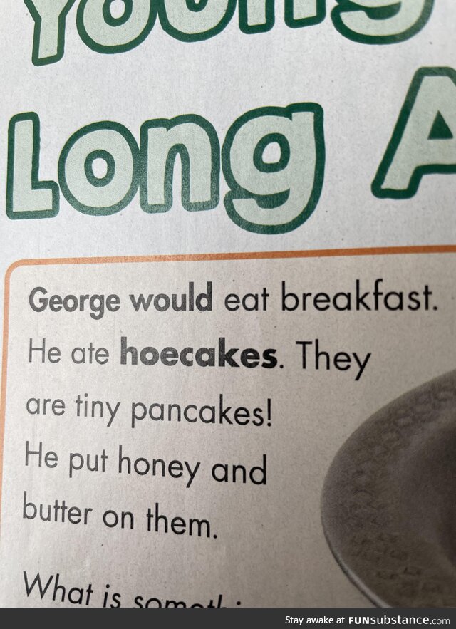George Washington ate what for breakfast?