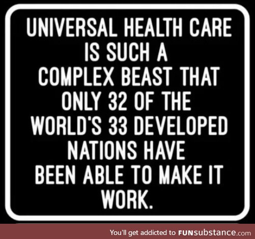 Universal Health Care is Complex