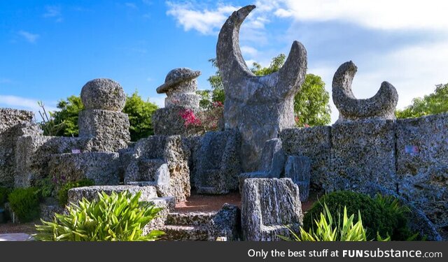 "Coral Castle" is built by a heartbroken man without using any large machinery