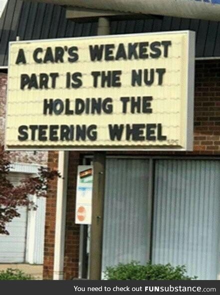 Every mechanic knows…