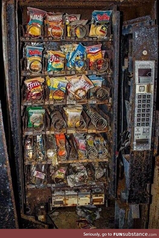 Abandoned vending machine