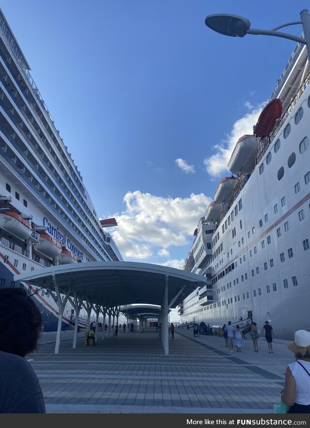 Two cruise ships