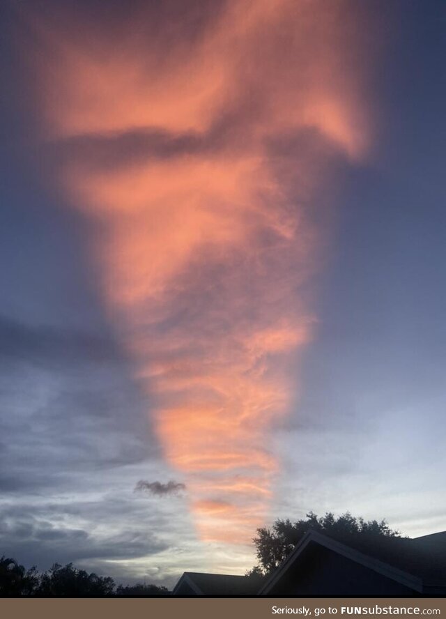 A unique sunset
