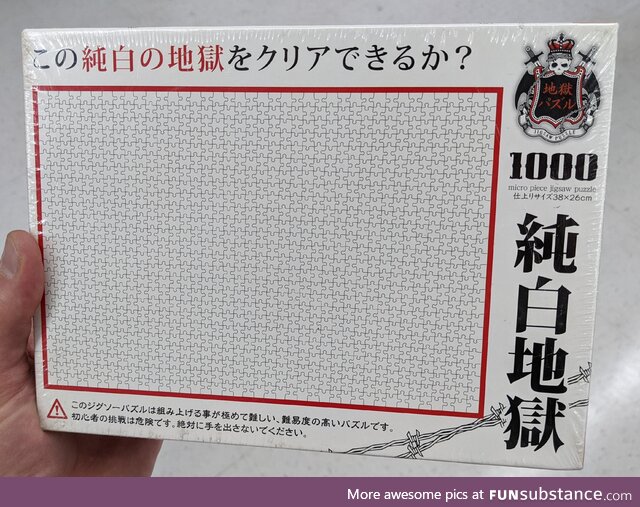 All-white 1,000 piece micro-piece jigsaw puzzle [oc]