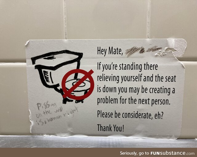 Sign in the Men’s Restroom