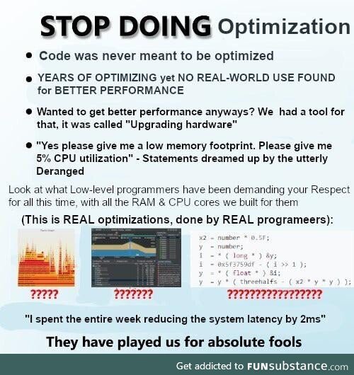 optimizationIsForUnhingedLosers