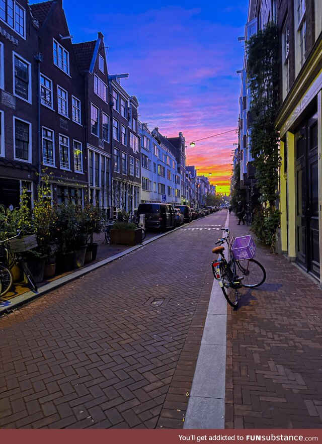 Sunset in Amsterdam