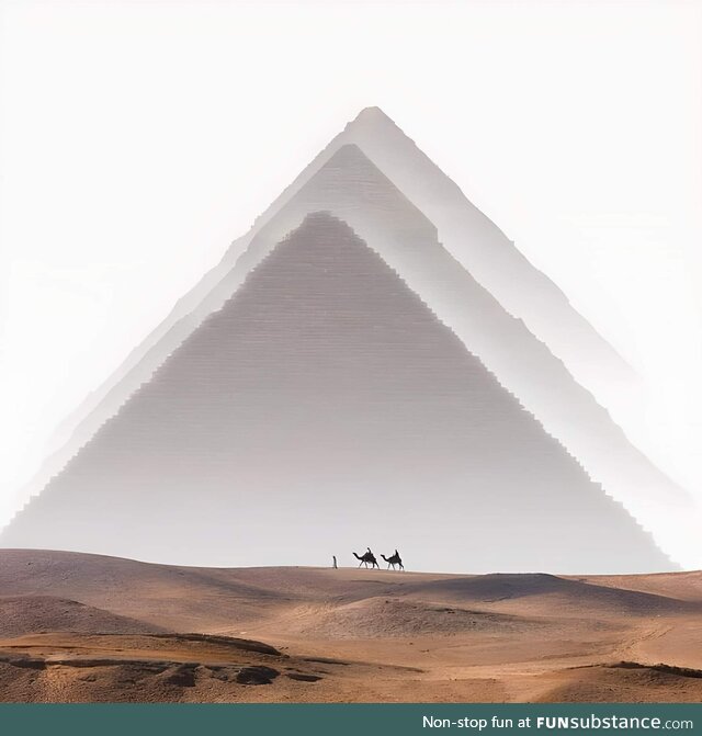 Mesmerizing shot of the Pyramids of Giza