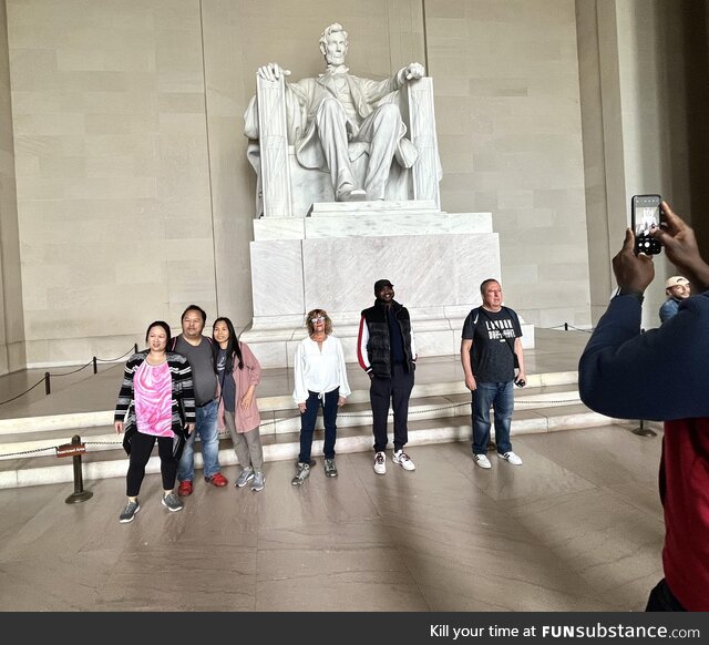 Americans standing with Lincoln [OC]