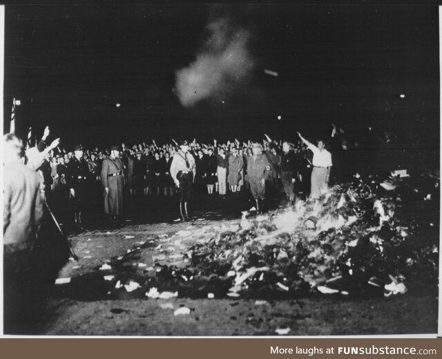 1933 book burnings “Where they burn books, they will, in the end, burn human beings