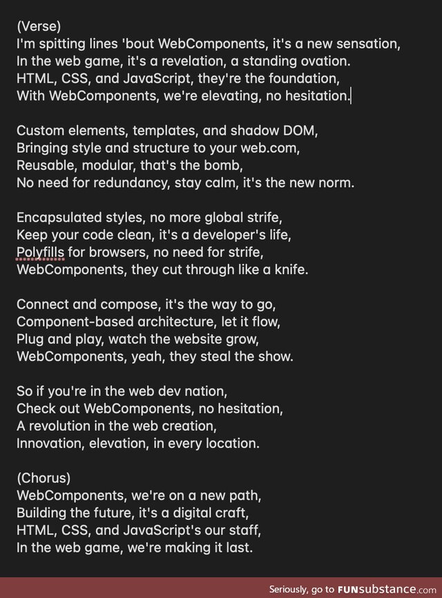 iUsedChatGptToRhymeAboutWebComponents