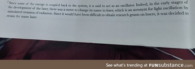Studying a book about about Lasers in library and found this