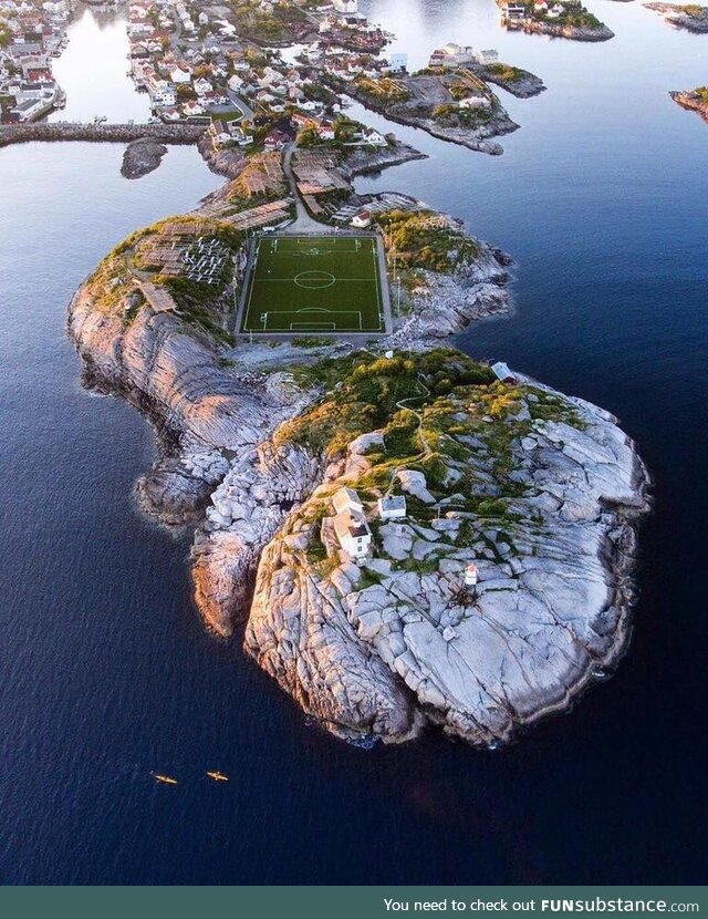 Henningsvaer Stadium in Norway