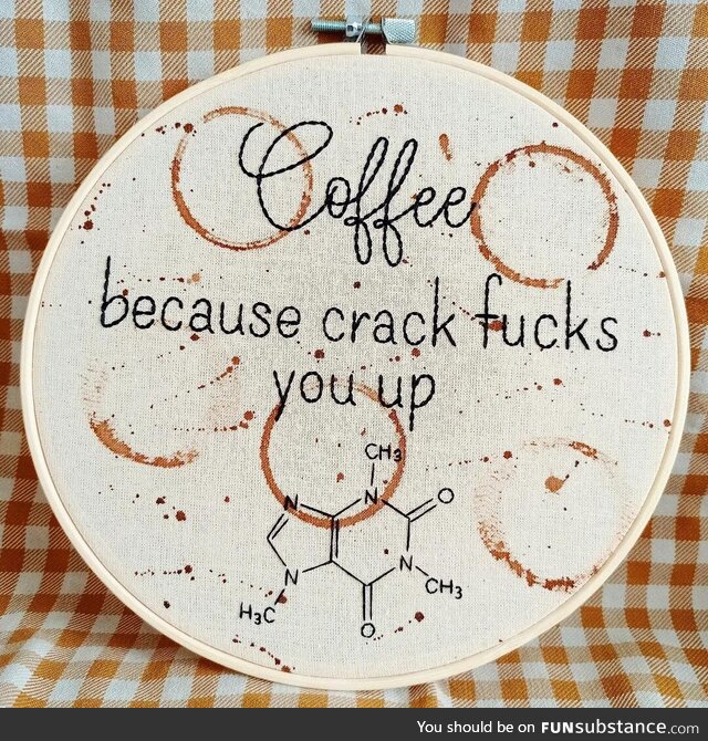 This embroidery is dedicated to all coffee enthusiasts [OC]
