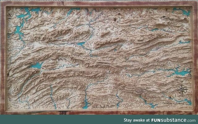 3D map of Ouachita mountains