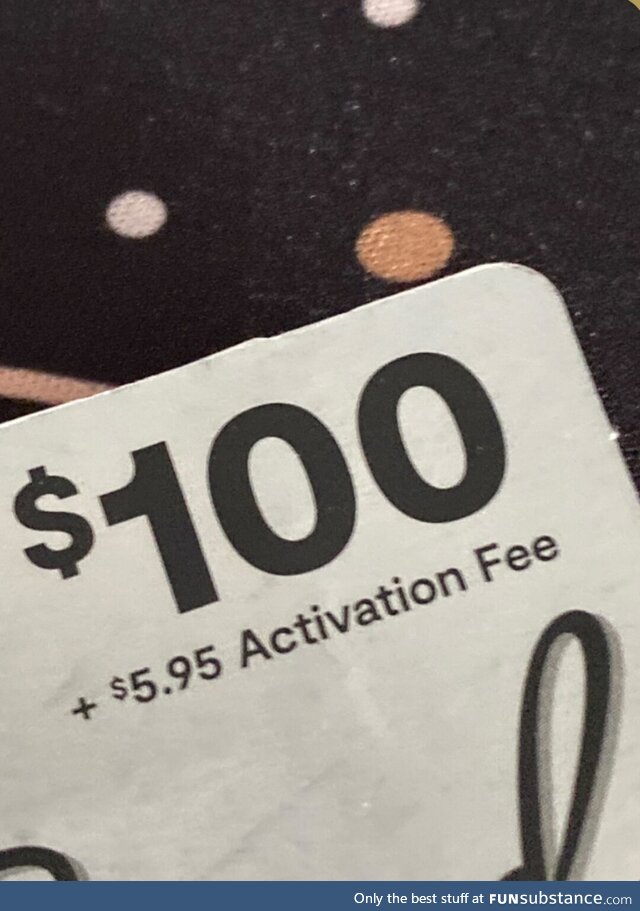 Buy a $100 visa and pay $5.95 for the pleasure