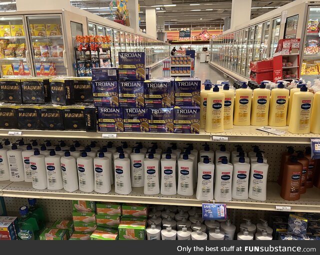 Display at local Commissary - you always need one or the other…