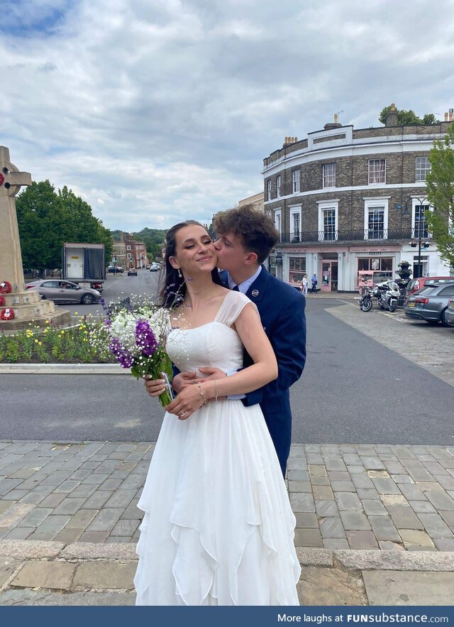 Our grandson got married today in England. (oc)