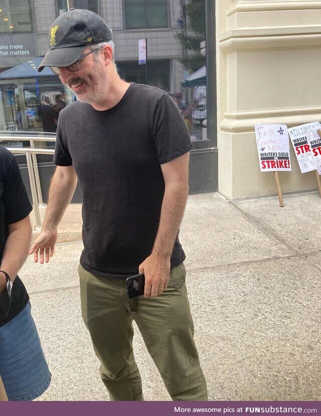 John Oliver knows how to picket