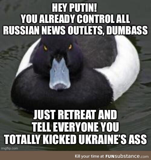 You’re already producing deepfakes and lying your @ss off about the war. Why not?