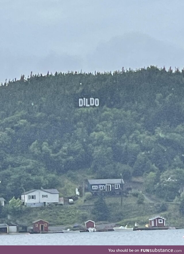 Small town in Newfoundland, Canada with it's hollywood sign
