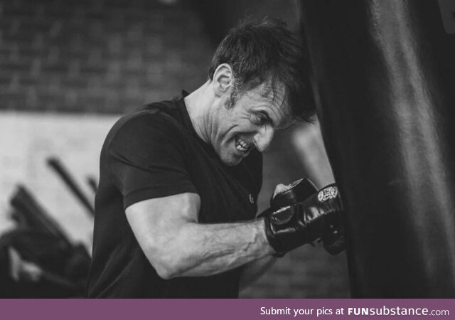 Macron working out