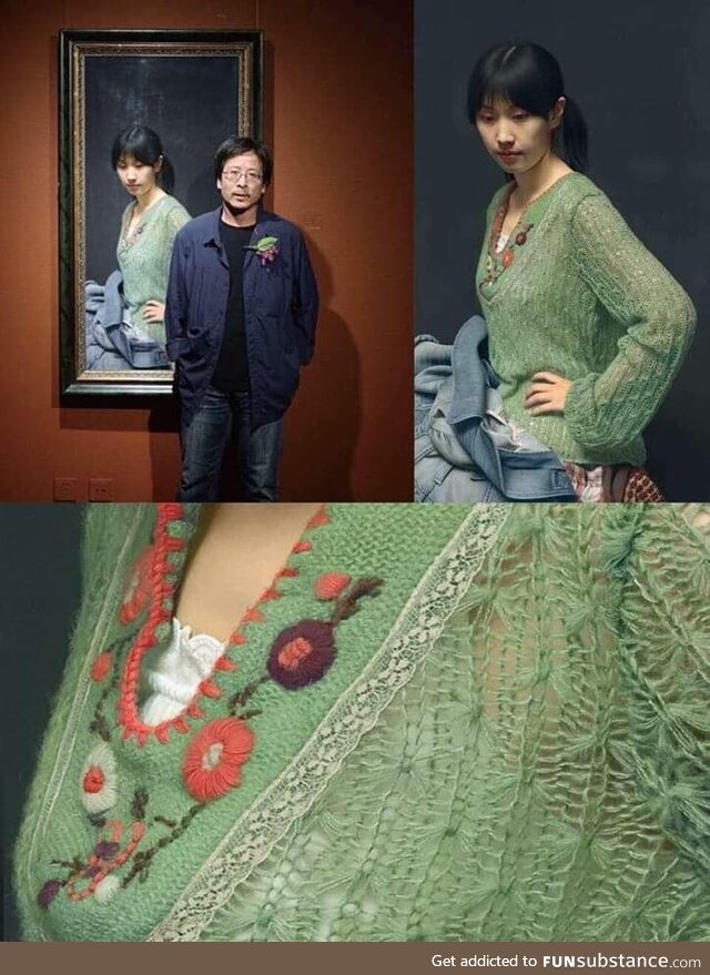 This painting created by Leng Jun, considered one of the painters with the most