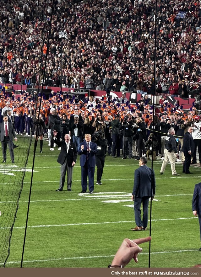 Student perspective of Trump and McMaster at the Palmetto Bowl