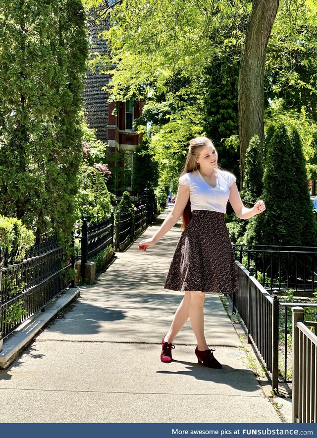 An outfit I made with some fabric my aunt gave me!