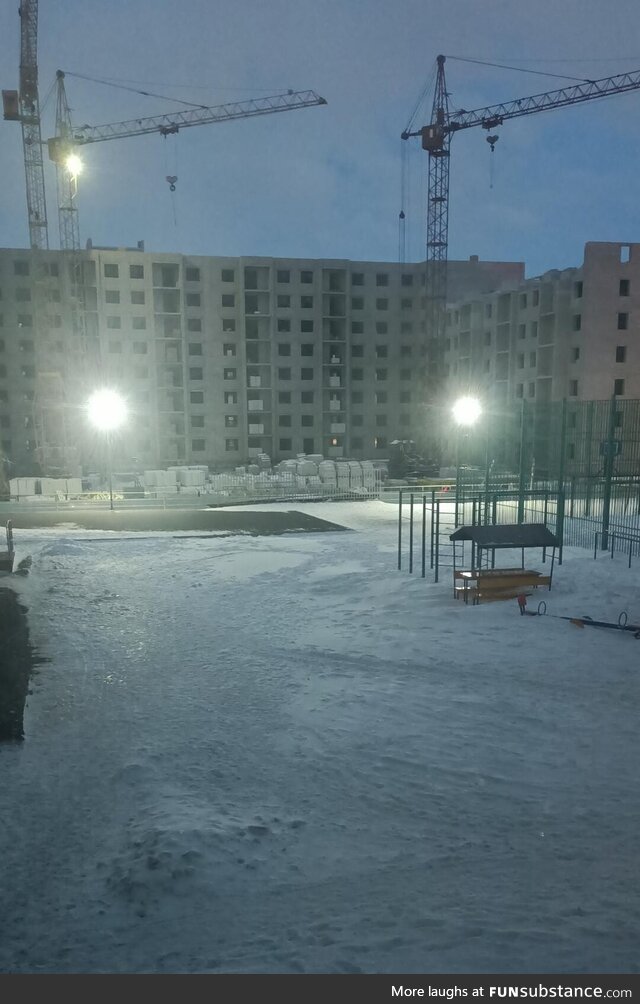 [OC] Spring in Kazakhstan, Nur-Sultan. The wind was 15m/s yesterday