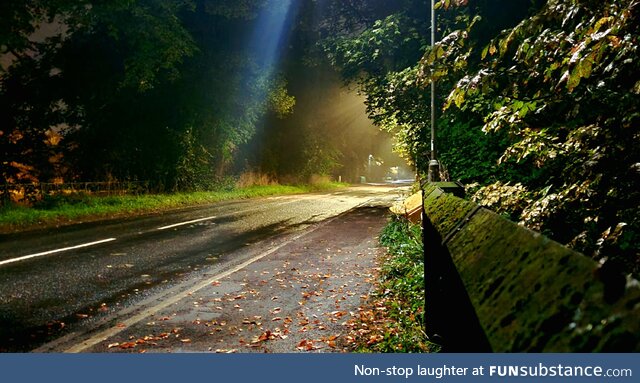 Road into my home town. 5am, Pocklington, UK