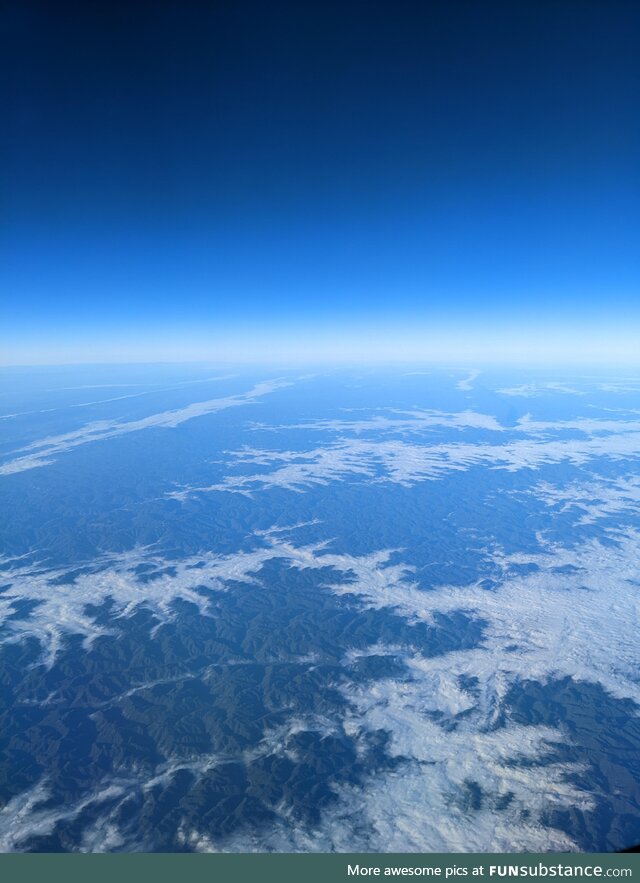 Cruising at 41,000 feet over the Smokies