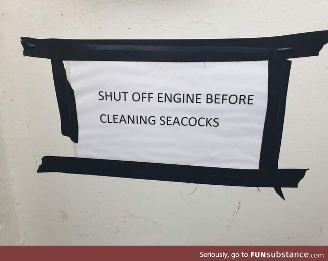 Please make sure to shut off the engine!