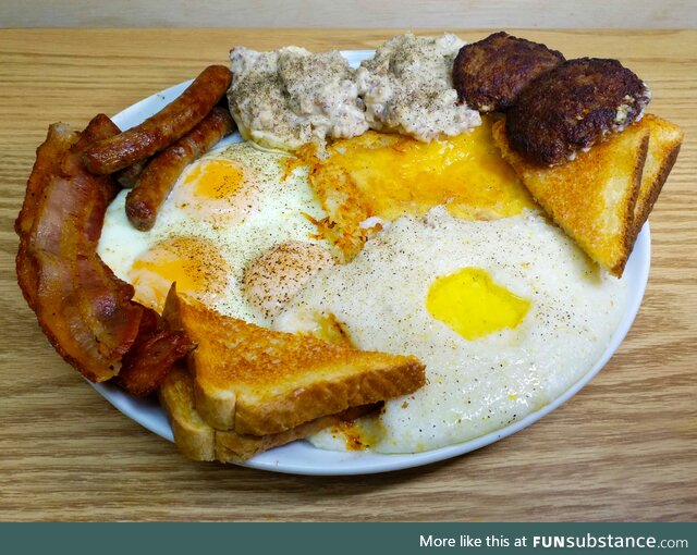 Retired Army breakfast this morning. Pretty decent mess hall