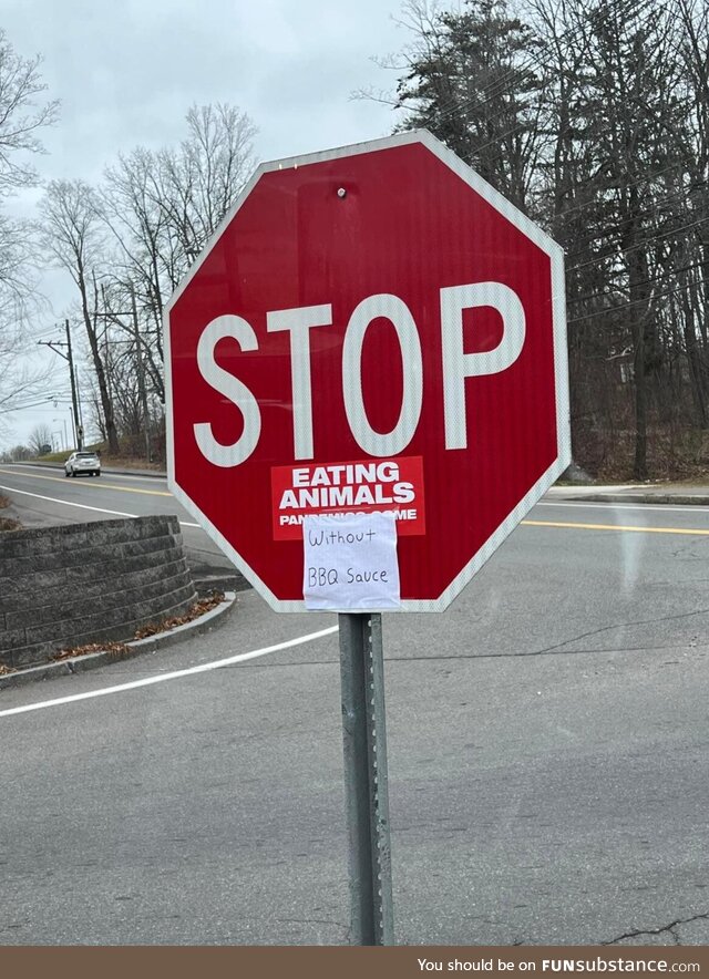 Stop sign humor in Derry, NH