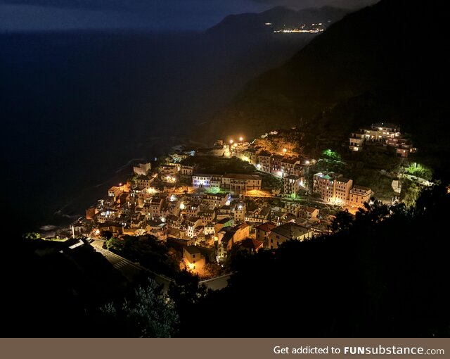 Riomaggiore, Italy at night