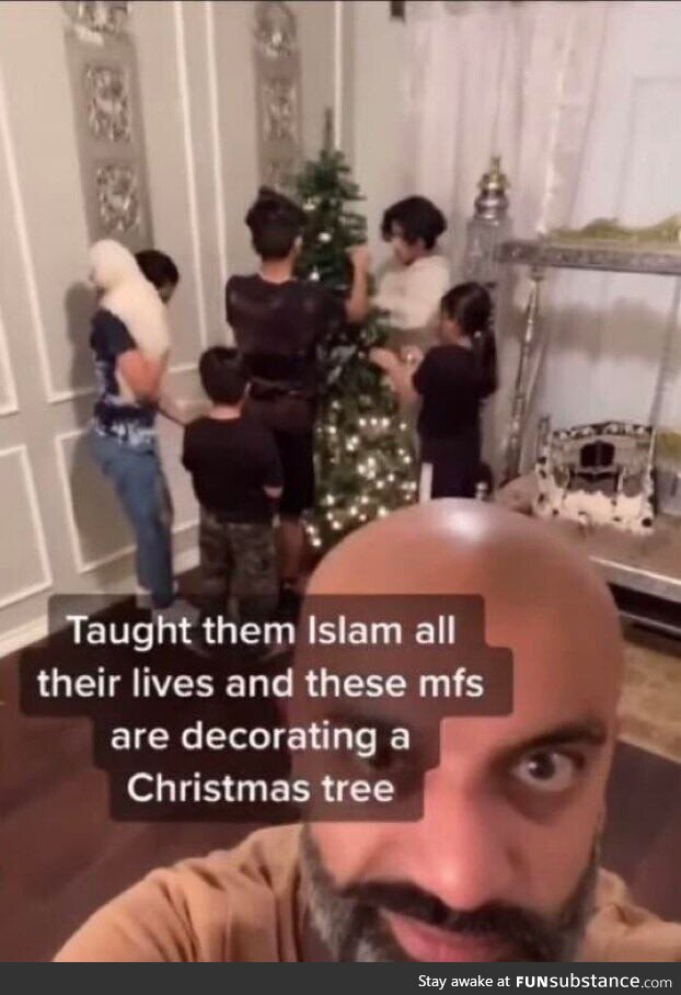 He doesn't seem to be excited for Christmas