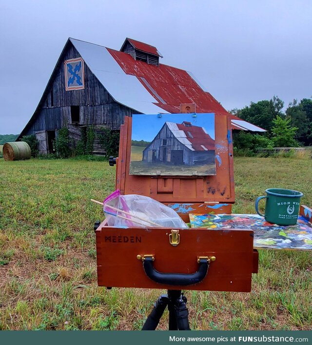 I painted a barn today