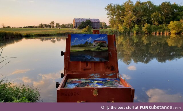 I painted a pond today