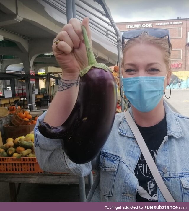 This eggplant got an eggplant