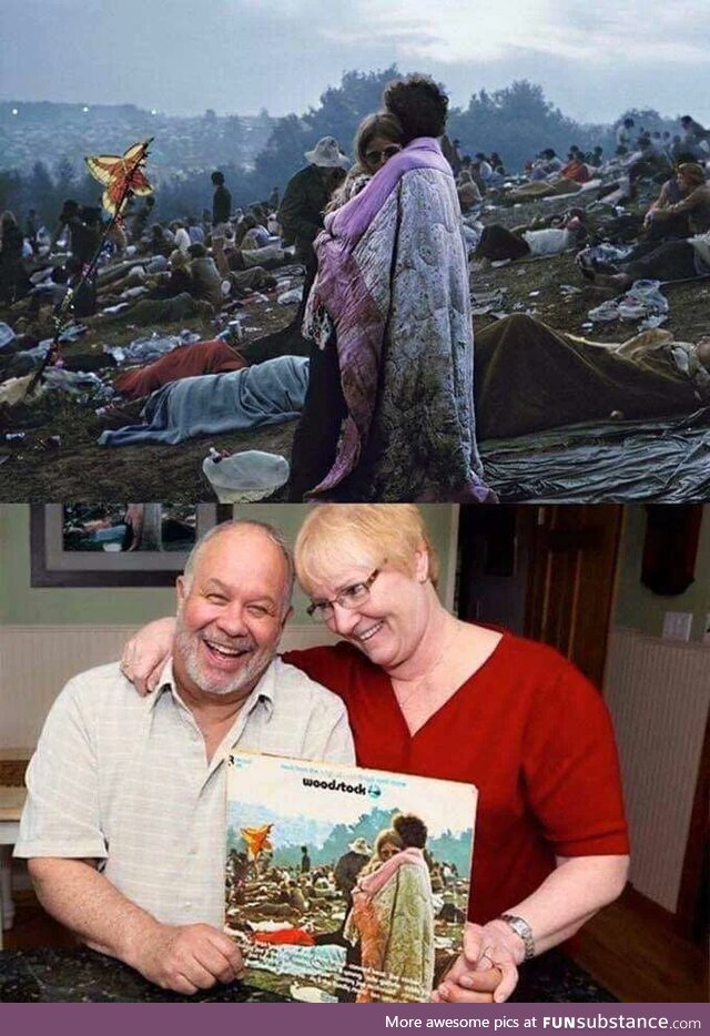 The couple on the Woodstock album cover, still together 50 years later