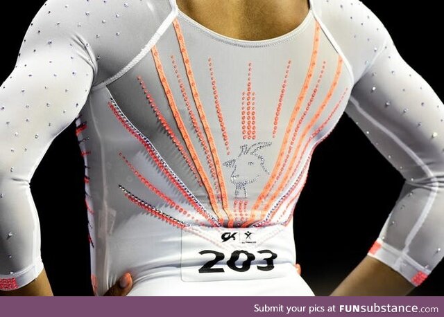 Simone biles' goat leotard