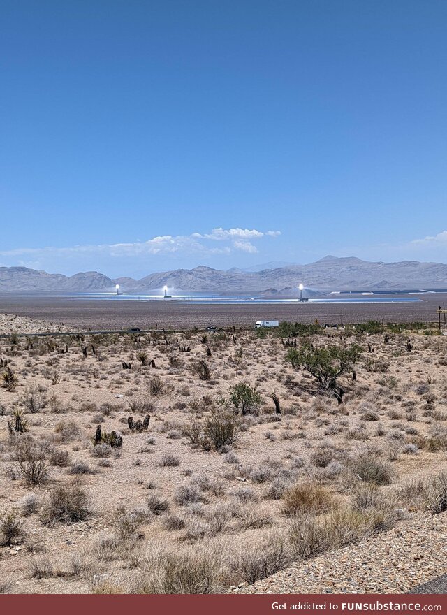 Ivanpah Solar Electric Generating System, just outside of Las Vegas