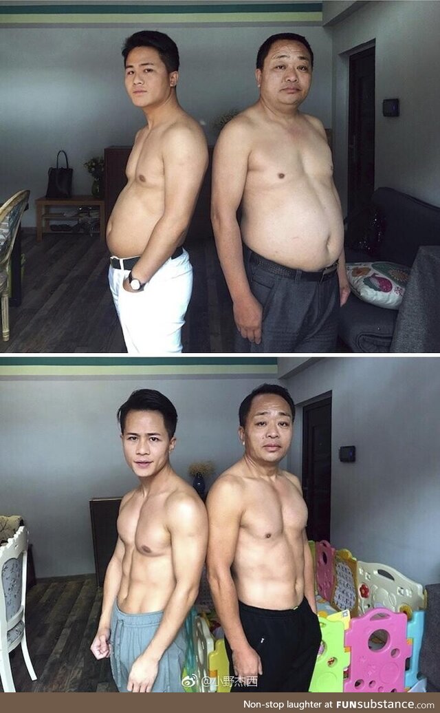 Son and father got fit together in a span of 6 months