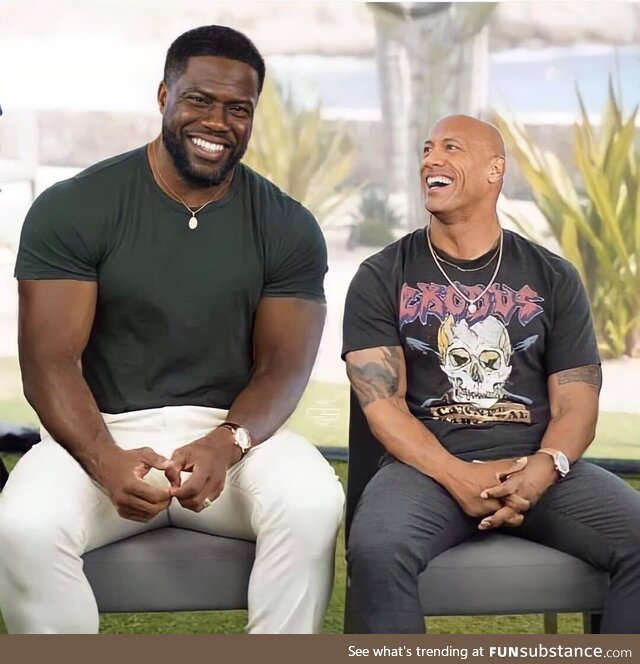 Kevin „The Rock“ Johnson and Dwayne Heart…