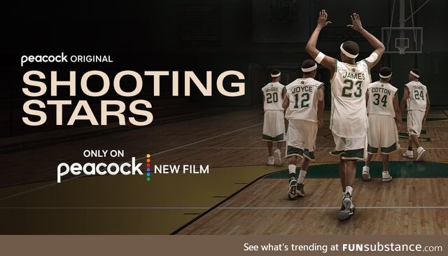 It takes a team to make a legend. Watch Shooting Stars, the new Peacock Original film